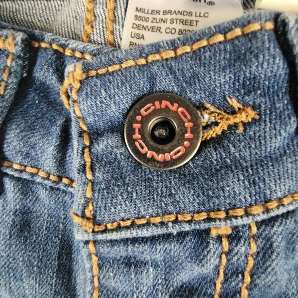 Cinch Lynden Jeans Womens 30/9 Long Blue Mid Rise Slim Bootcut Stretch Denim